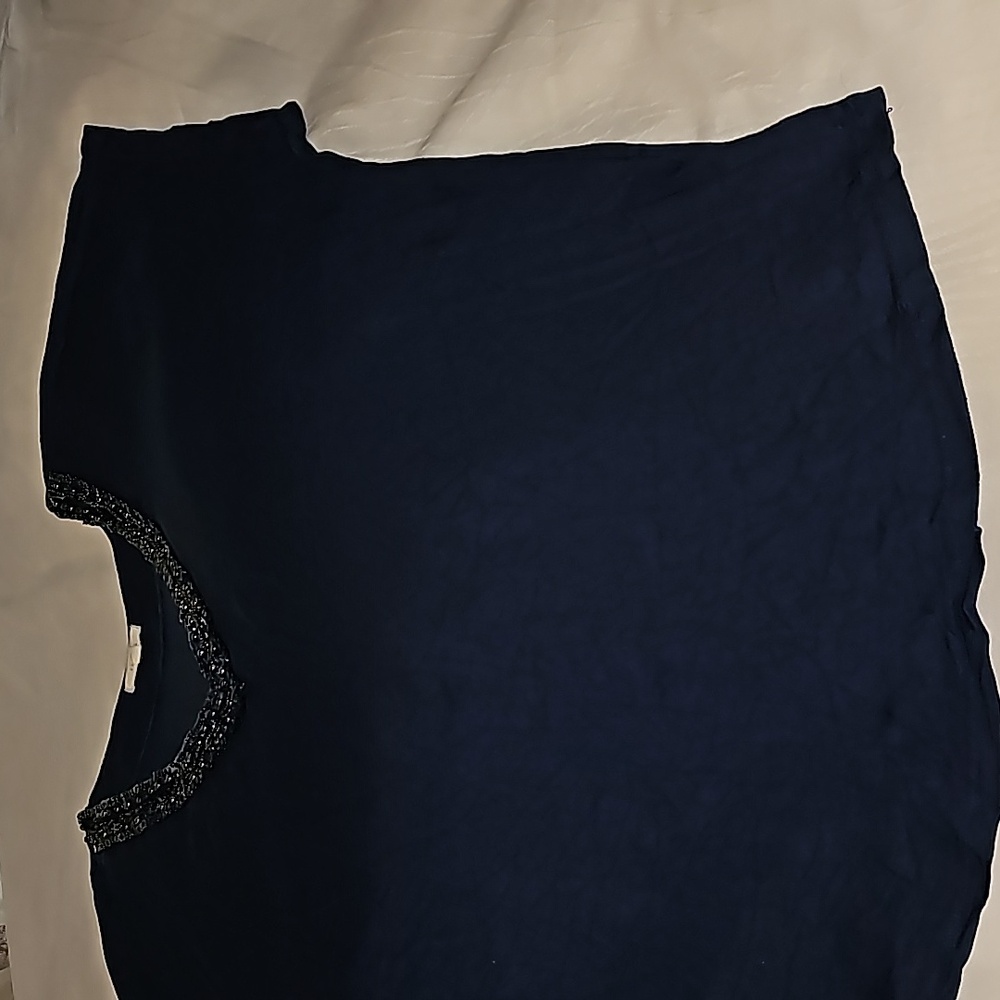 Pleione Dark Blue Top Size 1X - Picture 9 of 14